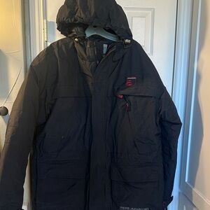 Pepe Jeans Dark Hooded Puffer Jacket for Men  XL
